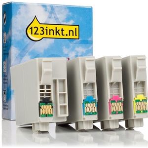 Epson aanbieding: T347-serie zwart + 3 kleuren Inktcartridge (123inkt huismerk)
