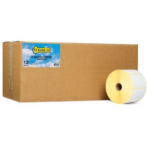 123inkt huismerk vervangt Zebra Z-Select 2000D label (800263-205) 76 x 51 mm (12 rollen)