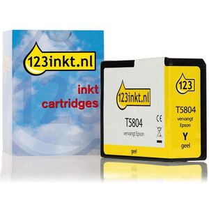 Epson T5804 inktcartridge geel (123inkt huismerk)
