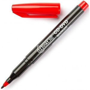 123inkt cd/dvd pen rood