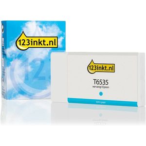 Epson T6535 inktcartridge licht cyaan (123inkt huismerk)