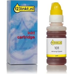 Inktpatroon Epson 101 inktfles geel (123inkt huismerk)