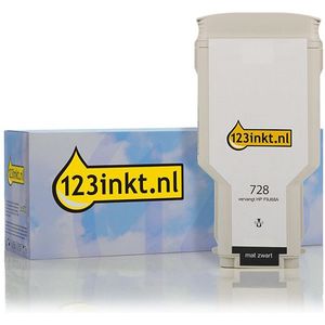 123inkt - Inktcartridge - Mat Zwart - Extra Hoge Capaciteit - Vervangt HP 728 (F9J68A)