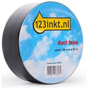 123inkt duct tape zwart 50 mm x 50 m