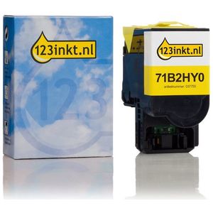 Lexmark 71B2HY0 toner geel hoge capaciteit (123inkt huismerk)