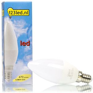 123led LED lamp E14 | Kaars B35 | Mat | 2700K | 5.5W (40W)