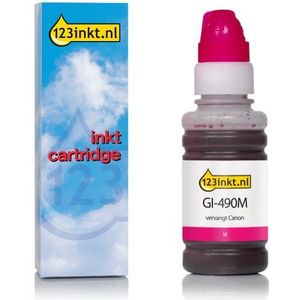 Canon GI-490M inktfles magenta (123inkt huismerk)