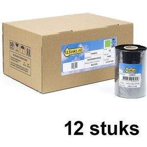 123inkt huismerk vervangt Zebra 2300 wax ribbon (02300BK11045) 110 mm x 450 m (12 ribbons)