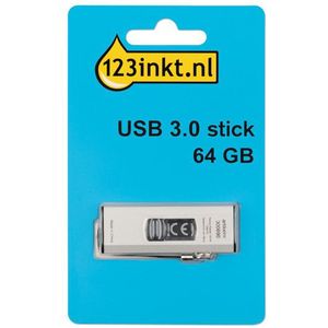 123inkt - USB 3.0-stick - 64GB - Schuiffunctie - Bescherming tegen stof en vuil