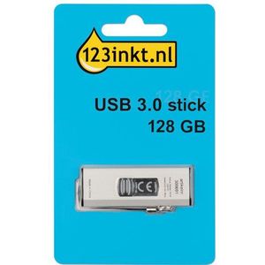 123inkt - USB 3.0-stick - 128GB - Zwart - Schuiffunctie