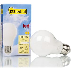 6x 123led LED lamp E27 | Peer A60 | Filament | Mat | 2700K | Dimbaar | 7.3W (60W)