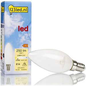 123led - Dimbare Filament Led Lamp - Kaarsvorm - E14 - Warm Wit - 2,8W - 250 Lumen