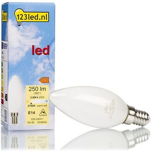 6x 123led LED lamp E14 | Kaars B35 | Mat | 2700K | Dimbaar | 2.8W (25W)