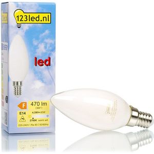 123led LED lamp E14 | Kaars B35 | Mat | 2700K | Dimbaar | 4.5W (40W)