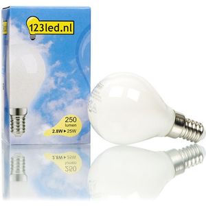 6x 123led LED lamp E14 | Kogel P45 | Mat | 2700K | Dimbaar | 2.8W (25W)