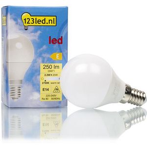6x 123led LED lamp E14 | Kogel P45 | Mat | 2700K | 2.2W (25W)