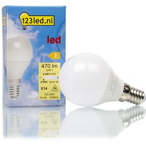 6x 123led LED lamp E14 | Kogel P45 | Mat | 2700K | 4.2W (45W)