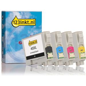 Epson 405XL (T05H6) multipack zwart + 3 kleuren Inktcartridge (123inkt huismerk)