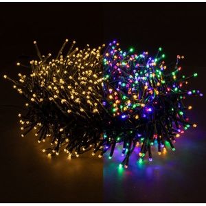 Clusterverlichting 11,4 meter | multicolor & warm wit | 1152 lampjes