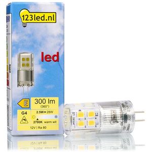 6x 123led G4 LED capsule | SMD | Helder | 2700K | Dimbaar | 2.5W (28W)
