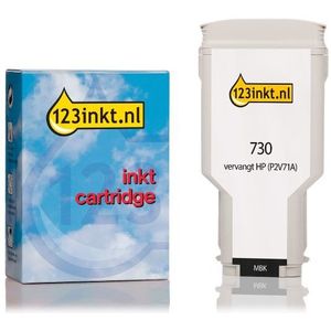 123inkt huismerk vervangt HP 730 (P2V71A) inktcartridge matzwart hoge capaciteit