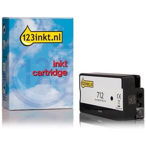 123inkt huismerk vervangt HP 712 (3ED70A) inktcartridge zwart