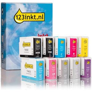 Epson aanbieding: T46S serie 2 zwart + 8 kleuren Inktcartridge (123inkt huismerk)