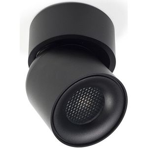 Led opbouwspot | Rond | Zwart | Kantelbaar | GU10 fitting | Ø 94mm