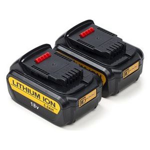 Aanbieding: 2x DeWalt DCB184 XR Li-ion accu's (18 V, 5.0 Ah, 123accu huismerk)