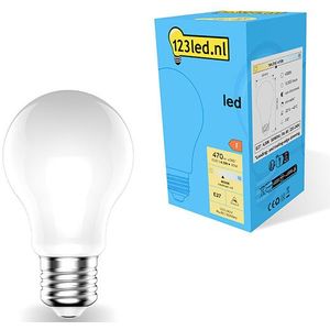 123led LED lamp E27 | Peer A60 | Mat | 4000K | Dimbaar | 4.5W (40W)