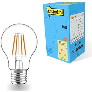 123led - LED Lamp - Dimbaar - E27 - Peer A60 - Filament - 2700K - 4.5W (40W)