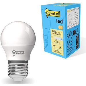 123led LED lamp E27 | Kogel G45 | Mat | 4000K | 6.5W (60W)
