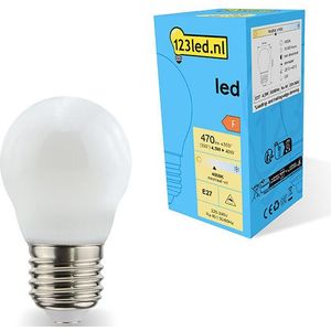 123led LED lamp E27 | Kogel G45 | Mat | 4000K | Dimbaar | 4.5W (40W)