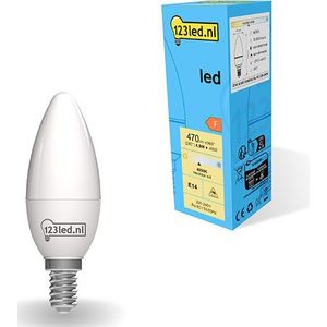 123led LED lamp E14 | Kaars C35 | Mat | 4000K | 4.9W (40W)
