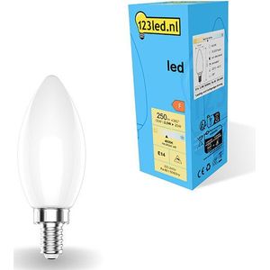 123led LED lamp E14 | Kaars C35 | Mat | 4000K | Dimbaar | 2.5W (25W)