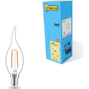 123led LED lamp E14 | Sierkaars C35 | Filament | Helder | 2700K | Dimbaar | 2.8W (25W)