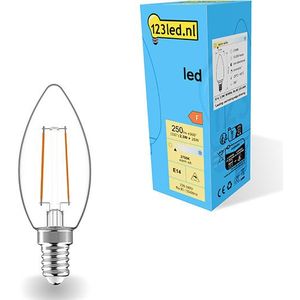 123led E14 - Filament Led-lamp - Dimbaar - 2.5W (25W) - Warm Wit Licht