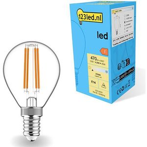 123led LED lamp E14 | Kogel G45 | Filament | 2700K | Dimbaar | 4.5W (40W)