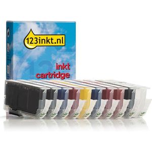 Canon PFI-300 multipack MBK/PBK/C/M/Y/PC/PM/R/GY/CO Inktcartridge (123inkt huismerk)