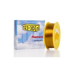 123-3D Filament transparant geel 1,75 mm PETG 1 kg (Jupiter serie)