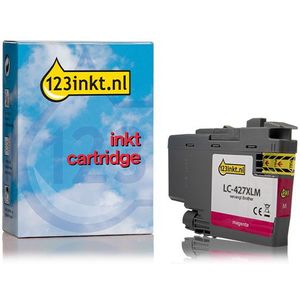 123inkt huismerk vervangt Brother LC-427XLM inktcartridge magenta hoge capaciteit