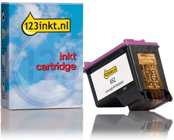123inkt - Inktcartridge - Kleur - Vervangt HP 652 (F6V24AE) - Inhoud 15 ml