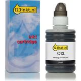 Inktfles Zwart - 135 ml - Voor HP 32X - Huismerk 123inkt