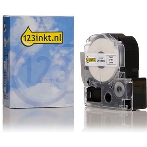 Epson LK-6WBN standard tape zwart op wit 24 mm (123inkt huismerk)