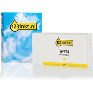 Epson T6534 inktcartridge geel (123inkt huismerk)