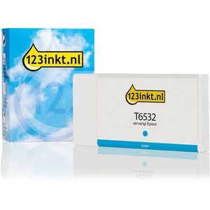 Epson T6532 inktcartridge cyaan (123inkt huismerk)