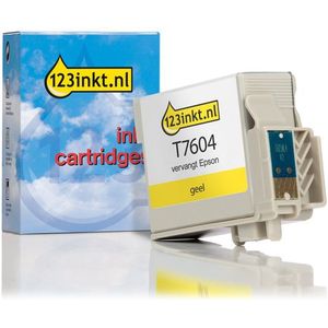 Epson T7604 inktcartridge geel (123inkt huismerk)