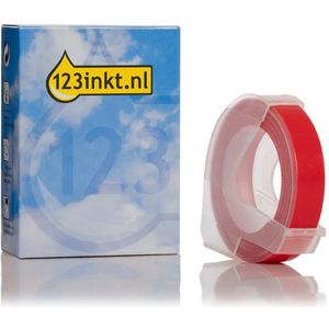 Dymo S0898150 / 520102 reliëftape wit op rood (123inkt huismerk)
