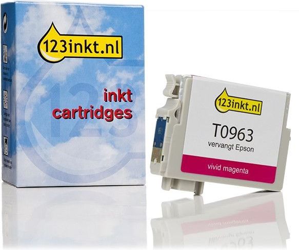 123inkt - T0963 - Inktcartridge - Vivid Magenta - Inhoud 13 ml