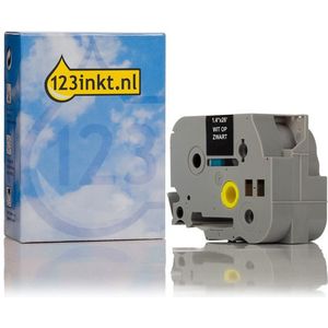 123inkt - TZe-365 Tape - Wit op Zwart - 36 mm - 8 Meter